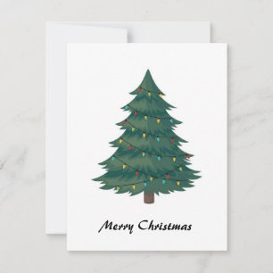 Elegant Modern Trendy Christmas Tree Non Photo Holiday Card