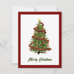 Elegant Modern Trendy Christmas Tree Non Photo  Holiday Card