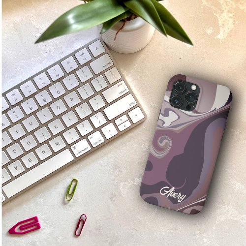 Elegant Modern Trendy Custom Purple  Inspirivity iPhone 13 Pro Max Case