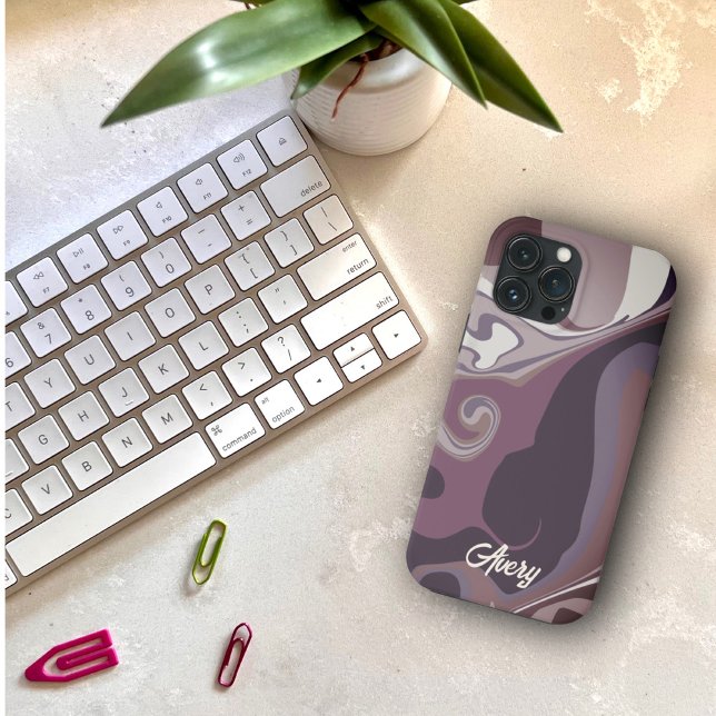 Elegant Modern Trendy Custom Purple  Inspirivity Case-Mate iPhone Case (Creator Uploaded)