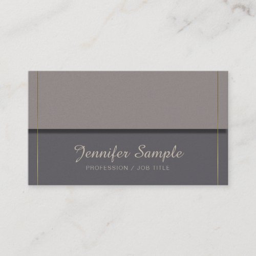 Elegant Modern Trendy Design Brown Gold Luxury Business Card