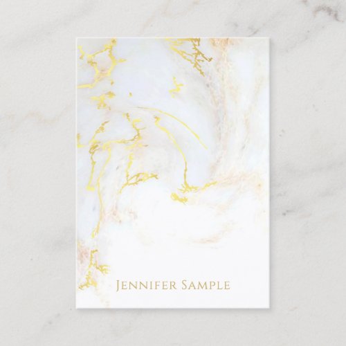 Elegant Modern Trendy Gold Marble Professional Top Business Card