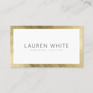 Elegant modern trendy gold minimalist professional business card