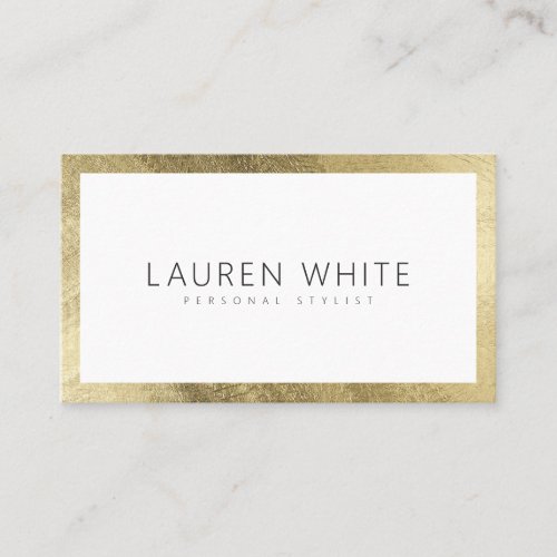 Elegant modern trendy gold minimalist professional business card