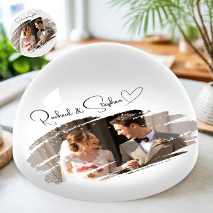 Elegant Modern Trendy Keepsake Add Your Own Photo Paperweight
