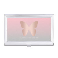 Elegant modern trendy rose gold butterfly