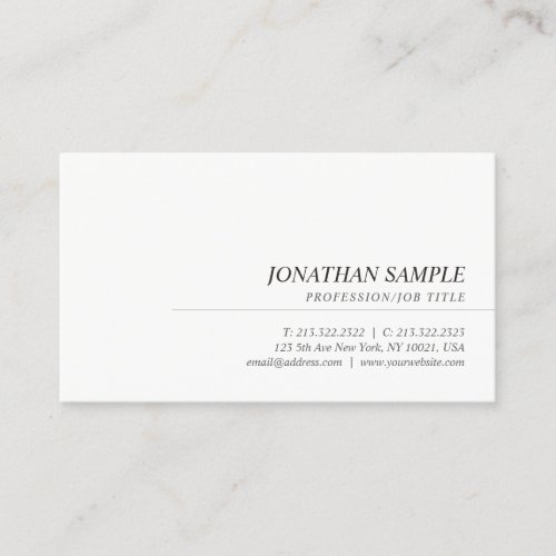 Elegant Modern Trendy Simple Professional Template Business Card