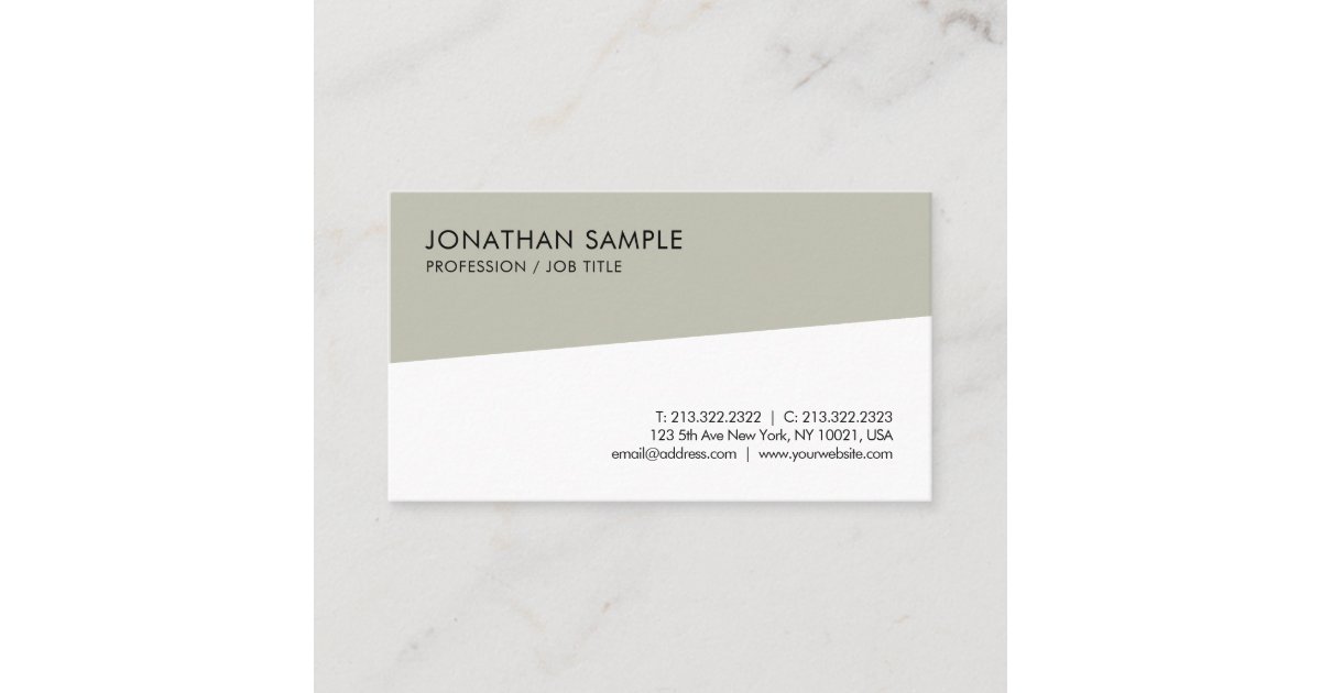 Elegant Modern Trendy Simple Template Professional Business Card | Zazzle