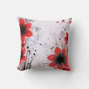 Elegant Modern Trendy Stylish Artistic Floral Throw Pillow