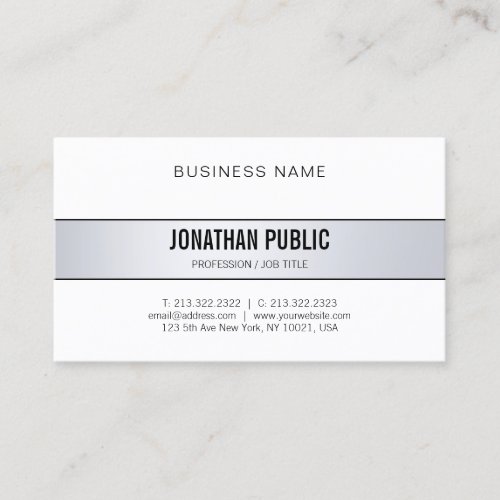 Elegant Modern Trendy Stylish Minimalist Plain Business Card