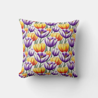 Elegant Modern Trendy Stylish Spring Floral  Throw Pillow