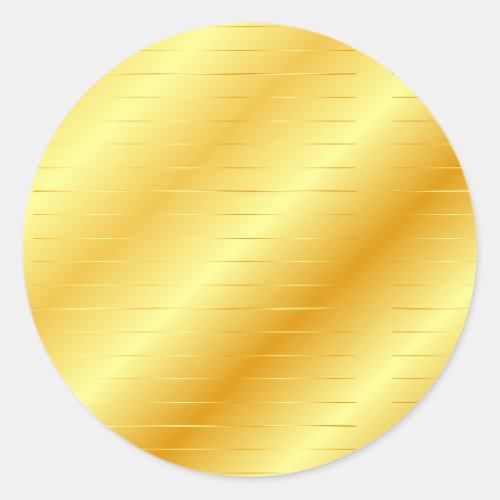 Elegant Modern Trendy Template Gold Look Golden Classic Round Sticker