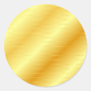 Elegant Modern Trendy Template Gold Look Golden Classic Round Sticker