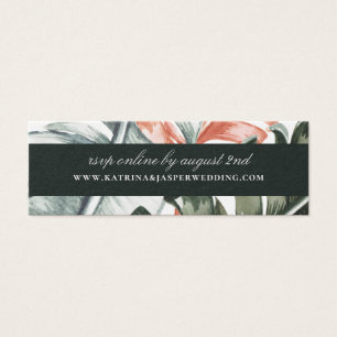 Elegant Modern Tropic Leaf Wedding Website RSVP