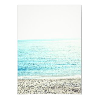 Elegant modern tropical beach photography wedding invitation