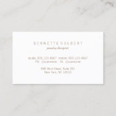 Elegant Modern Two Initial Monogram Professional Business Card (Back)