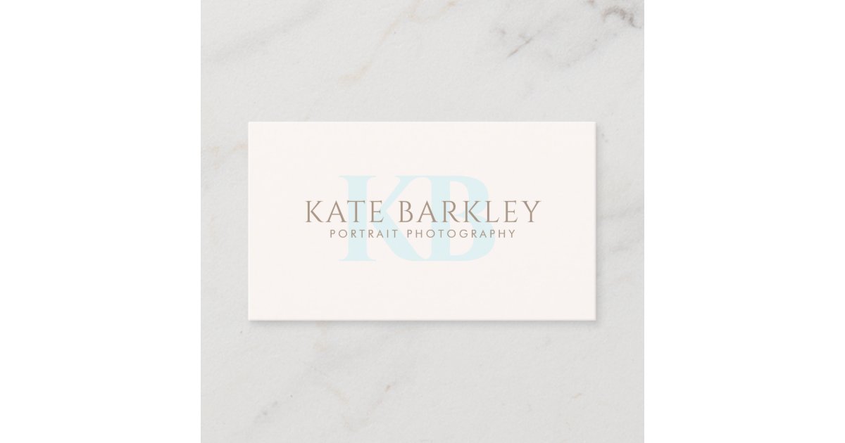 Elegant Modern Two Letter Monogram Business Card | Zazzle