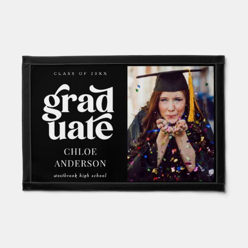 Elegant Modern Type Photo Graduation Pennant