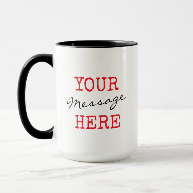 Elegant Modern Typography Create Your Own Text Mug (Left)