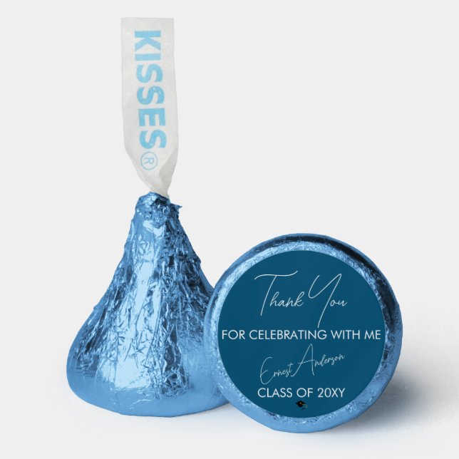 Elegant Modern Typography Graduation Thank You Hershey®'s Kisses® (Front)