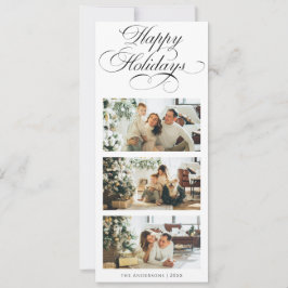 Elegant Modern Typography Photo Collage Christmas Holiday Card