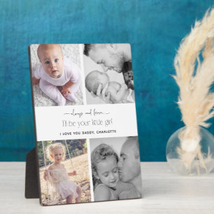 Elegant Modern Typography Photo Collage Plaque