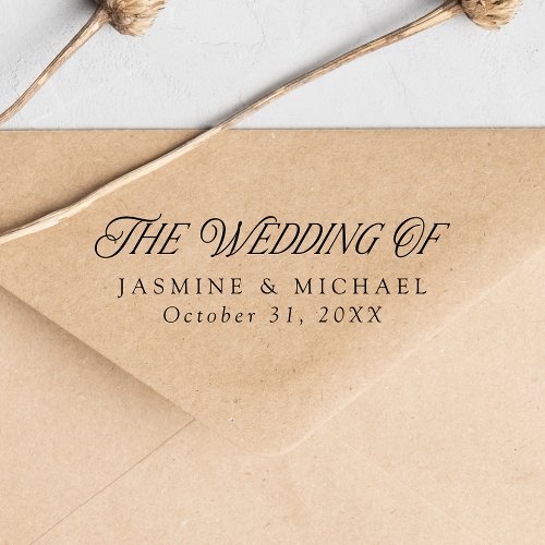 Elegant Modern Typography The Wedding Of Self_inking Stamp