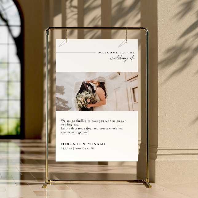 Elegant Modern Typography Wedding Welcome Foam Board (Creator Uploaded)