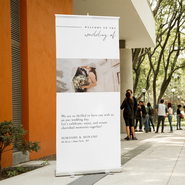 Elegant Modern Typography Wedding Welcome Retractable Banner (Creator Uploaded)