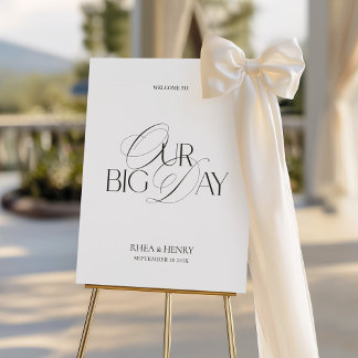 Elegant Modern Typography Wedding Welcome Sign