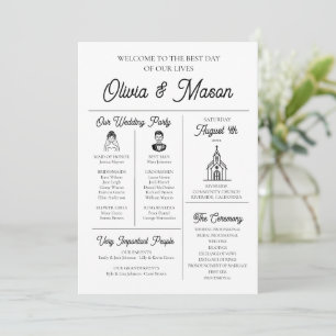 Elegant Modern Unique Infographic Wedding Program