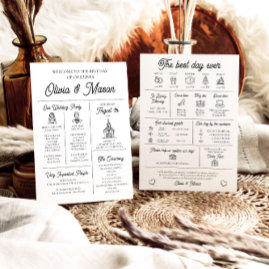 Modern Minimalist Wedding Infographic Program