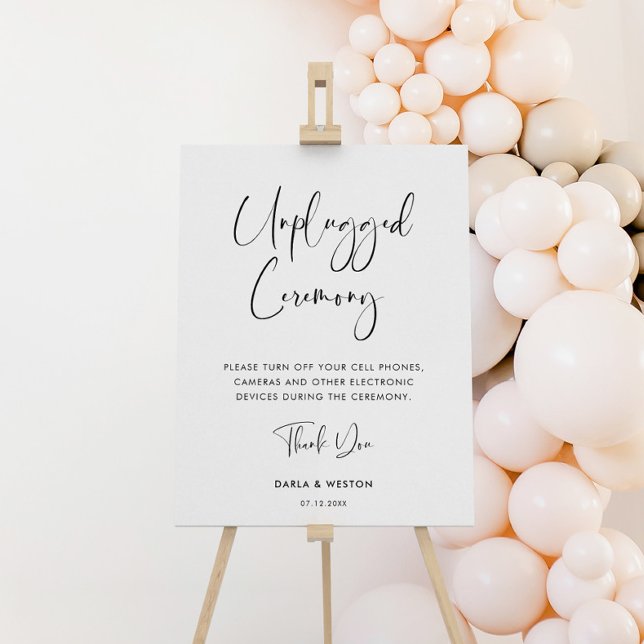 Elegant & Modern Unplugged Ceremony Sign (Creator Uploaded)