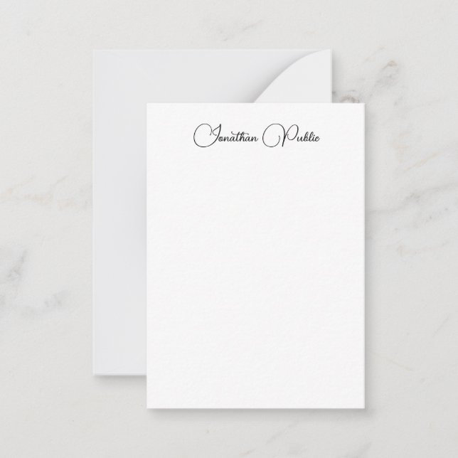 Elegant Modern Vertical Template Handwritten (Front)