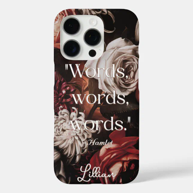 Elegant Modern Vintage Baroque Floral Quote Case-Mate IPhone Case – Phone/Device Case