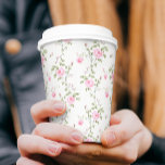 Elegant Modern Vintage Floral Rose  Paper Cups<br><div class="desc">Elegant Modern Vintage Floral Rose Paper Cups. Matching items available.</div>