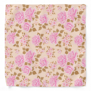 Elegant Modern Vintage Flower Bandana