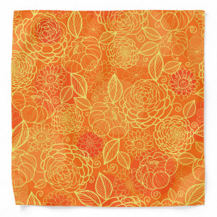 Elegant Modern Vintage Flower Bandana