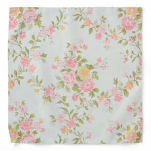 Elegant Modern Vintage Flower Bandana