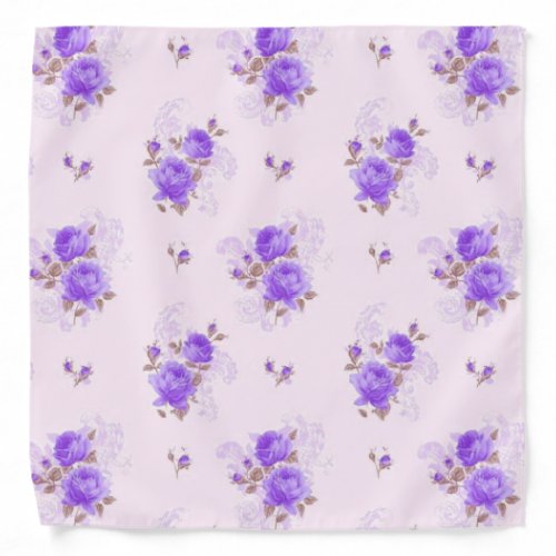 Elegant Modern Vintage Flower Bandana