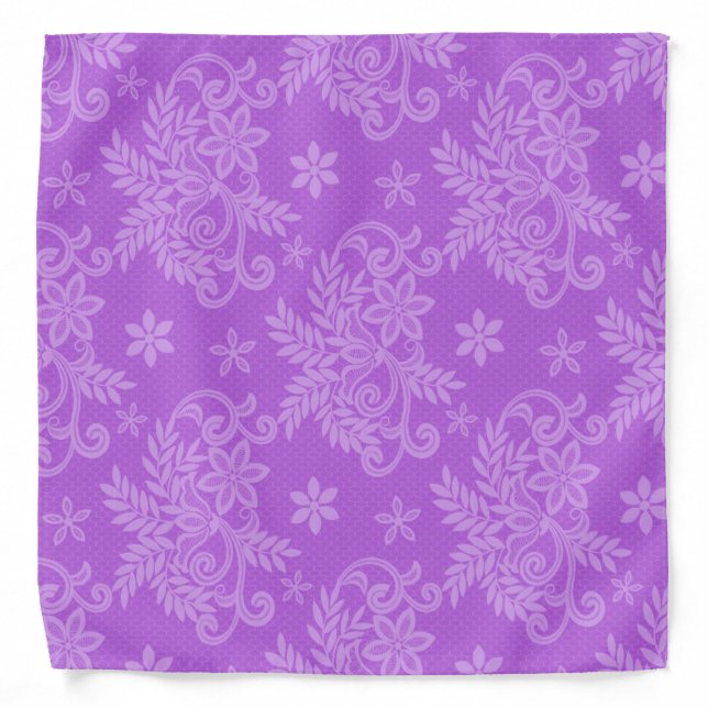 Elegant Modern Vintage Flower Bandana (Front)
