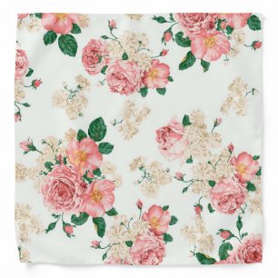 Elegant Modern Vintage Flower Bandana