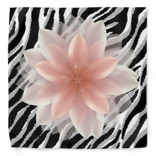 Elegant Modern Vintage Tigar Flower Bandana