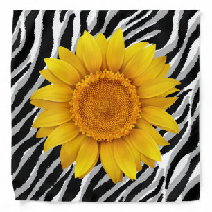 Elegant Modern Vintage Tigar Flower Bandana