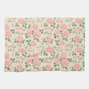 Elegant Modern Vintage Trendy Floral Kitchen Towel