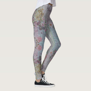 Elegant Modern Vintage Trendy Floral Leggings