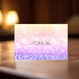 Elegant Modern Violet Confetti,Glitter Bokeh  Discount Card
