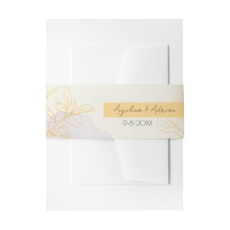 Elegant Modern Watercolor Leaf Wedding