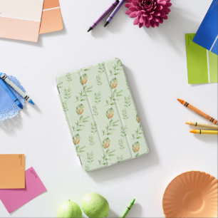 Elegant Modern Watercolor Leaves Pattern GREEN iPad Mini Cover