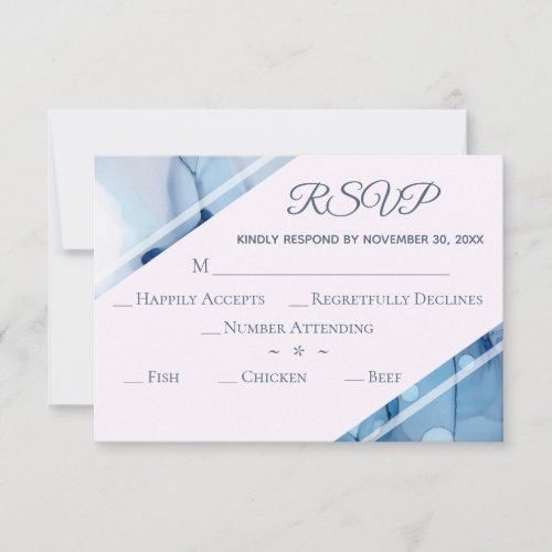 *~* Elegant Modern Watercolor RSVP Wedding